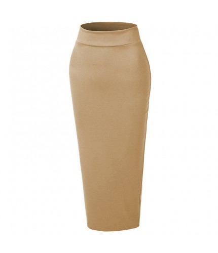 Brown Knitted Wool Step Skirt M/L 