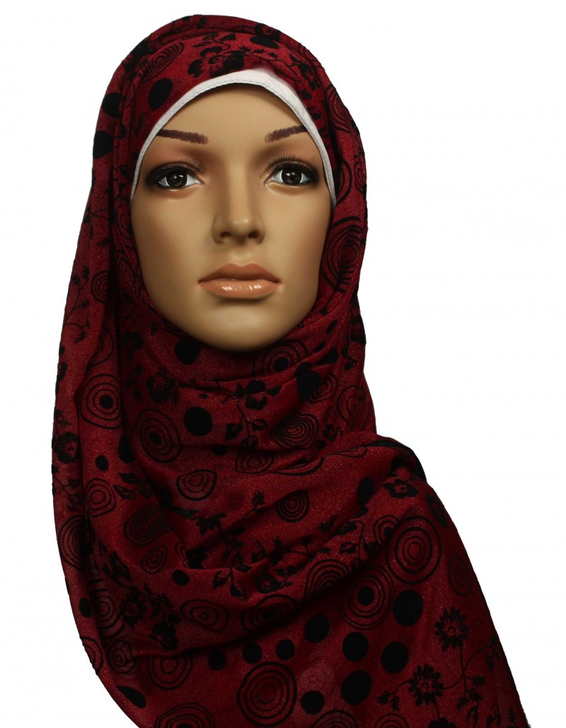 Velvet Floral Red