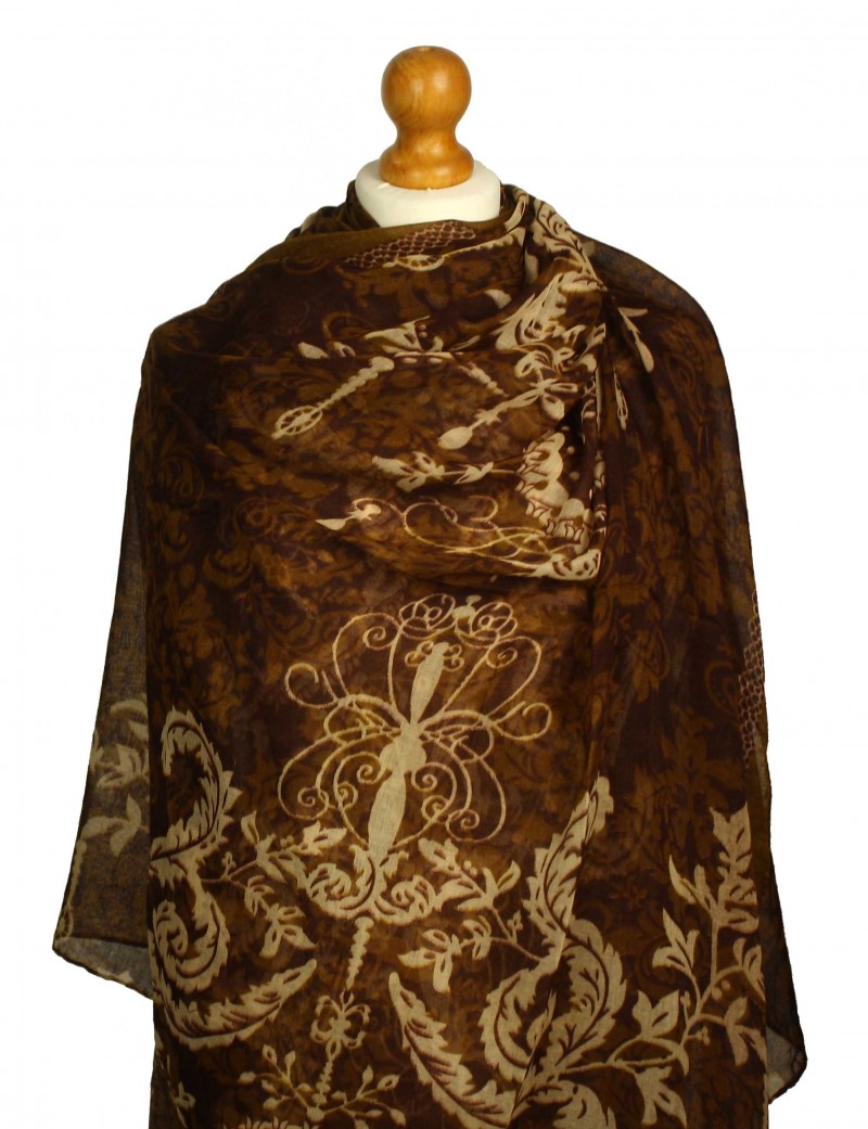 Damask in Brown