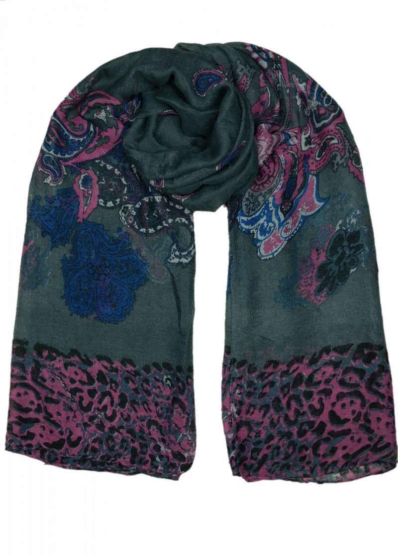 Leopard Paisley Grey