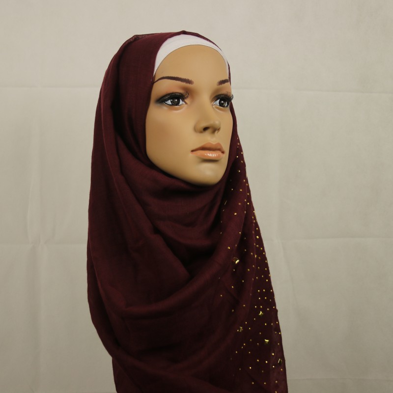 Maroon Galaxy Studded Hijab