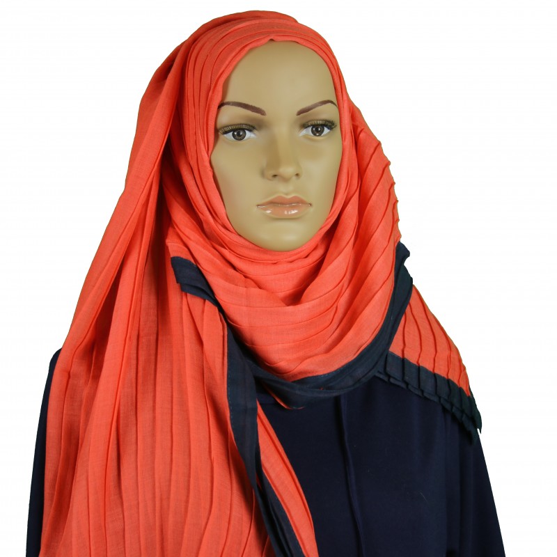 Salmon Layered Hijab