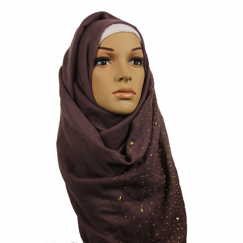 Smokey Purple Galaxy Studded Hijab