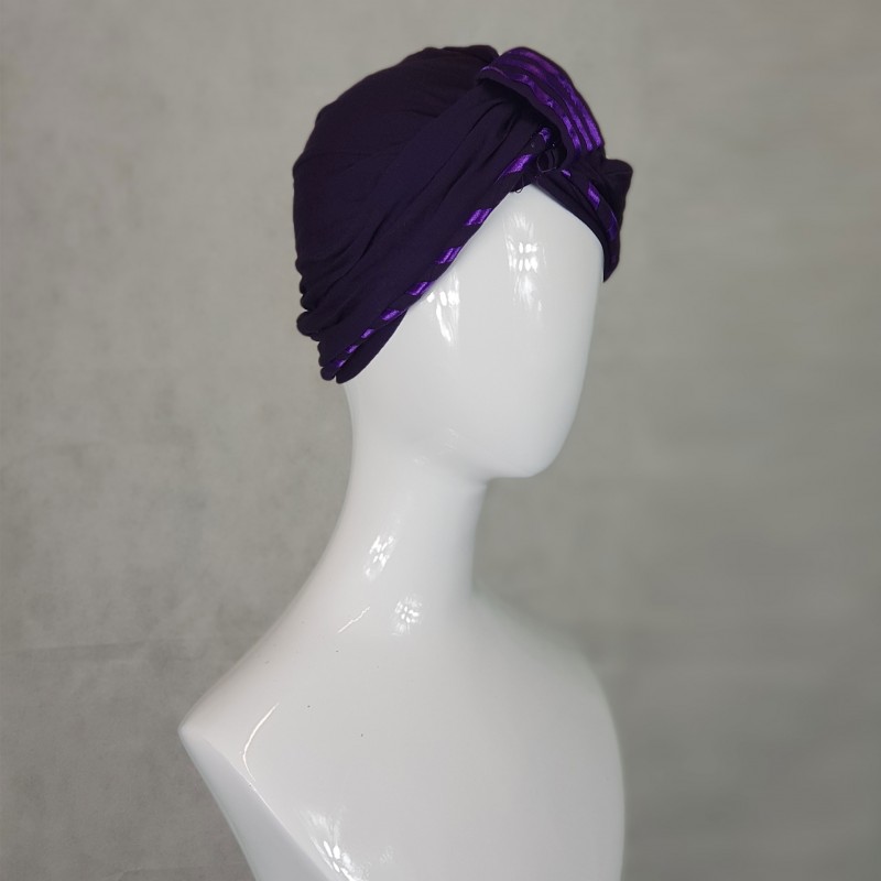 Plum Twist Turban Hijab Cap