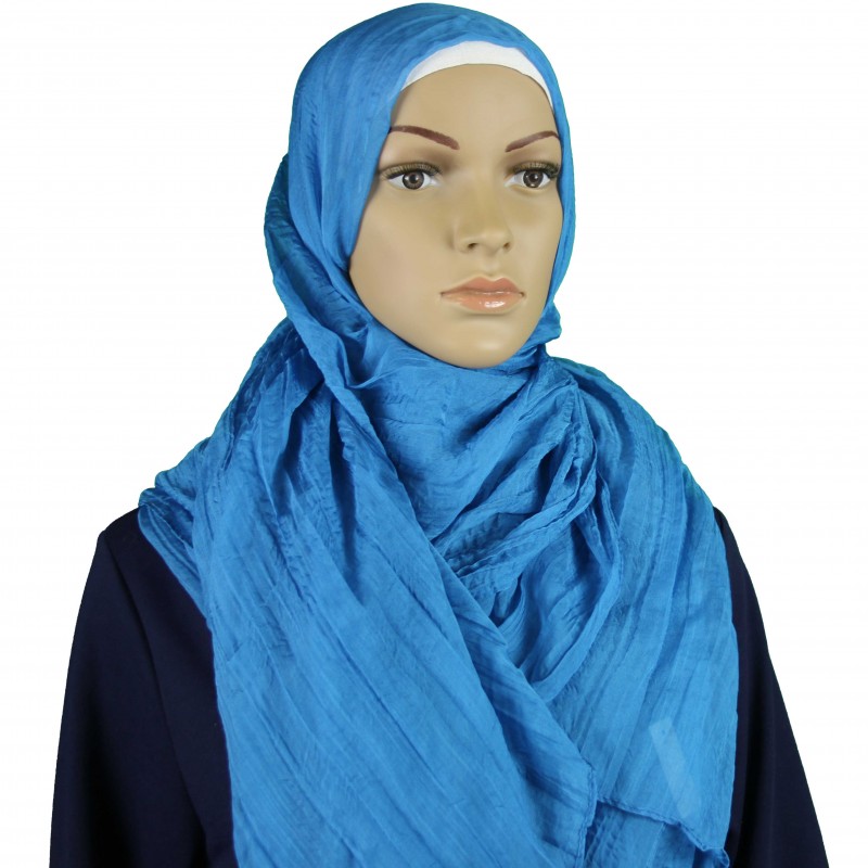 Sky Crushed Silk Extra Maxi