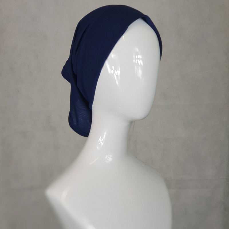 Navy Tube Hijab Cap