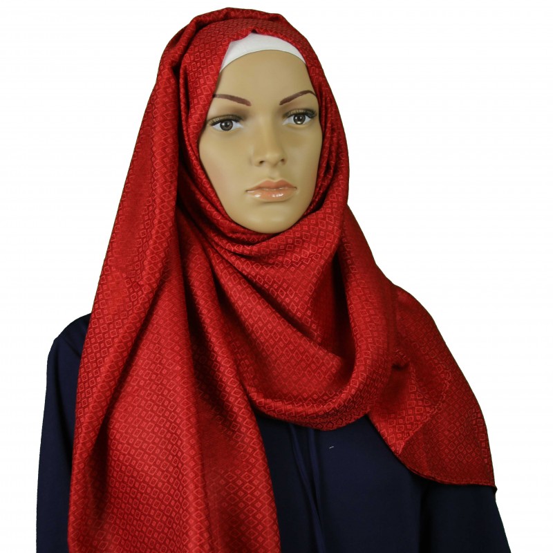 Red Diamond Back Hijabs