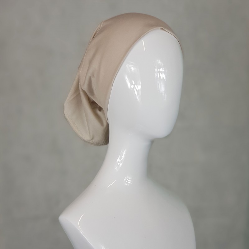 Cream Tube Hijab Cap