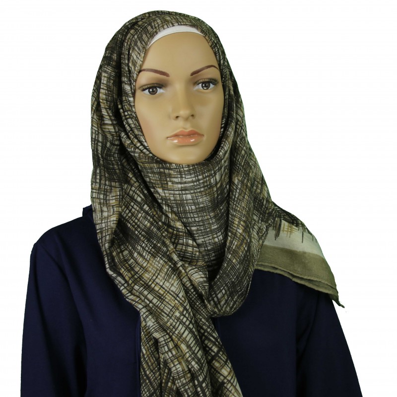 Sketched Beige Hijab