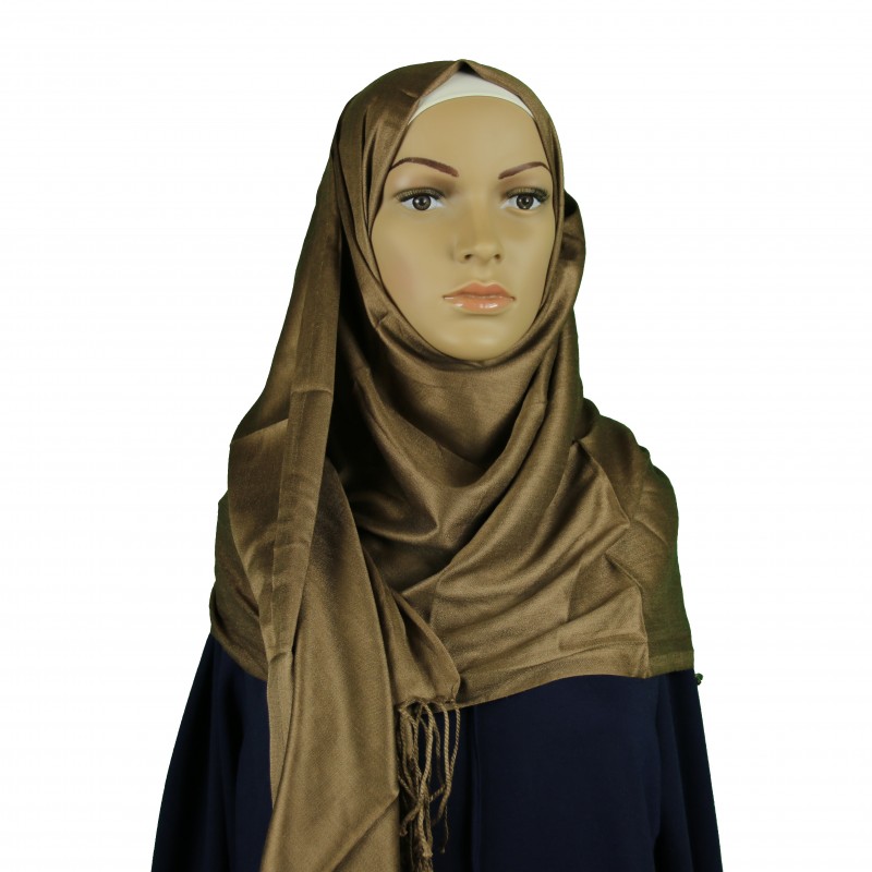 Bronze Satin Pashmina Hijab
