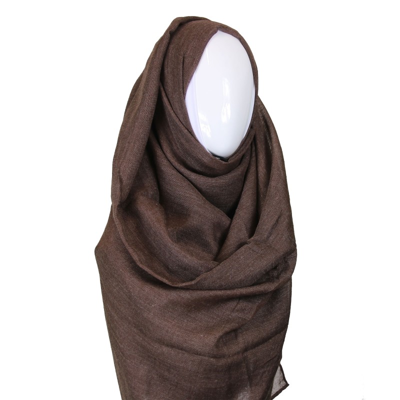 Brown Cotton Blend Hijab