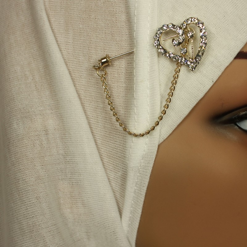 Big Heart Hijab Pin
