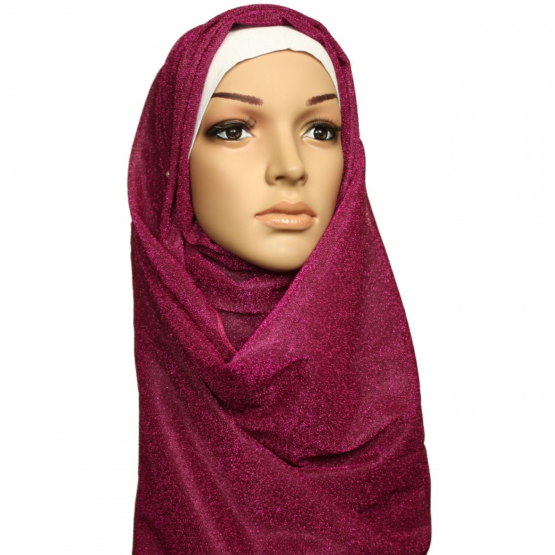 Hot Pink Shimmer Hijab