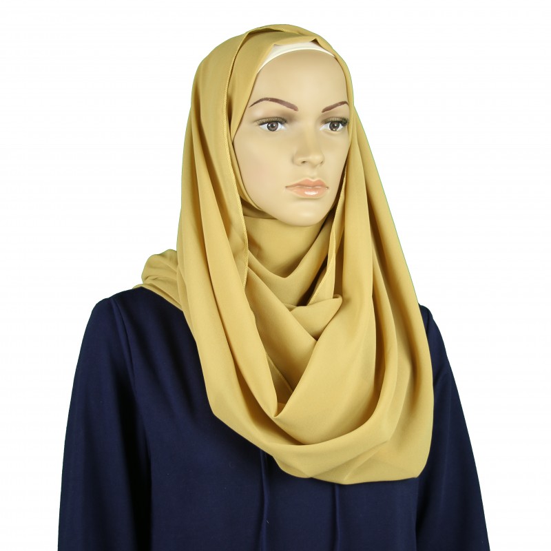 Dusty Gold Georgette Chiffon Hijab Clearance