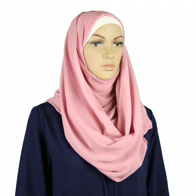 Dusty Pink Georgette Chiffon Hijab