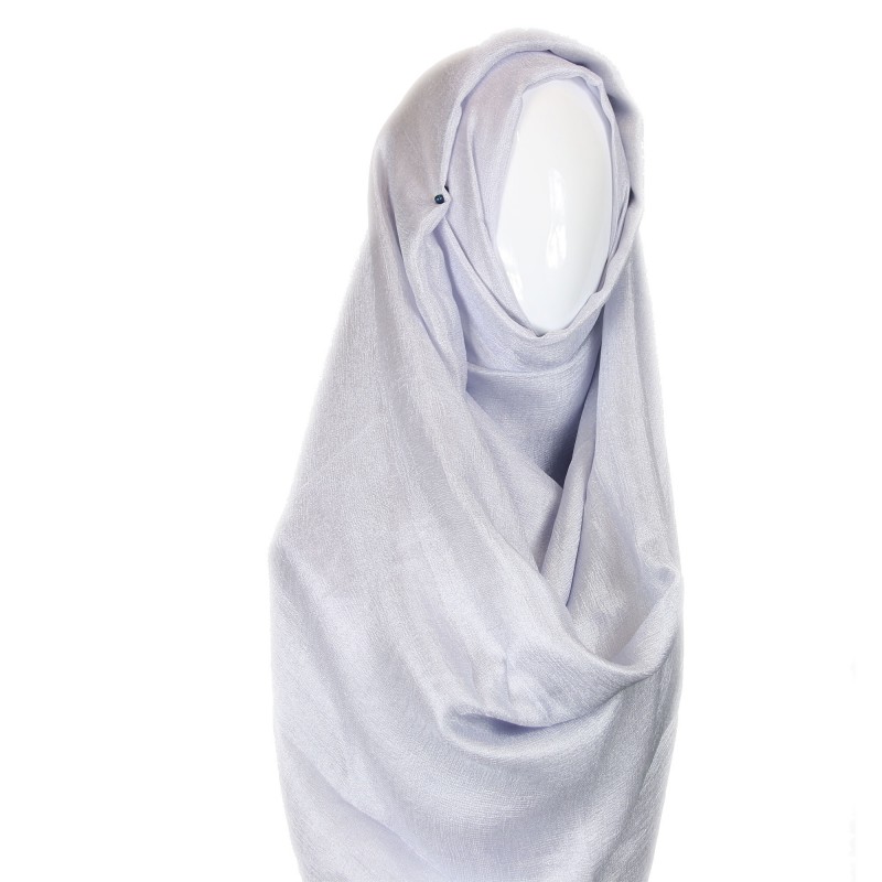 Silver Metallic Lustre Hijab