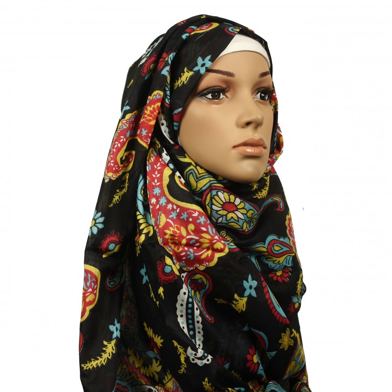 Cotton Mex Paisley Black