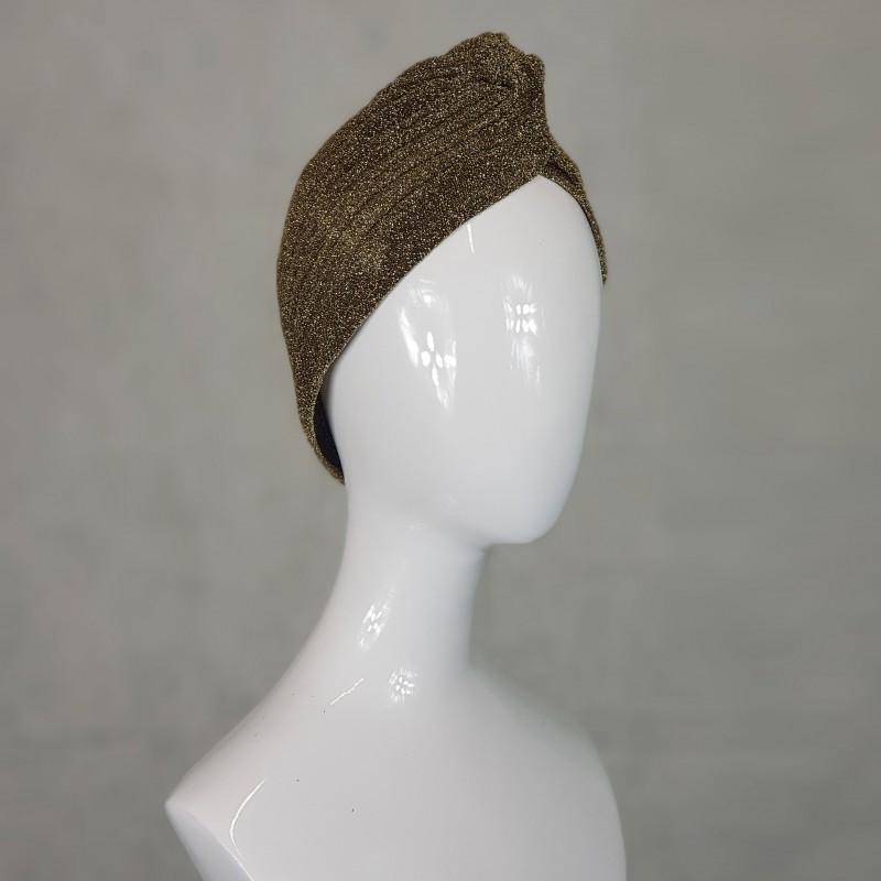 Bronze Shimmer Turban Hijab Cap