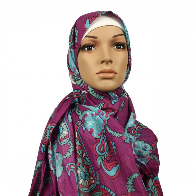 Cotton Mex Paisley Magenta