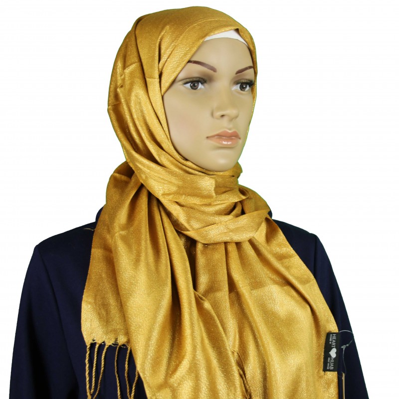 Gold Metallic Shimmer Hijab