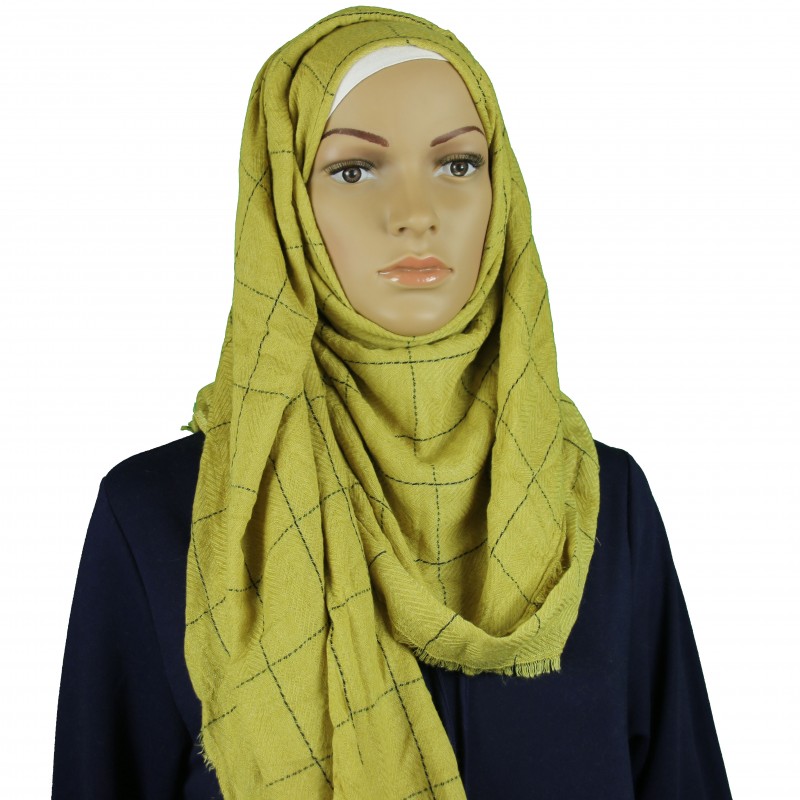 Gold Squares Vogue Hijab