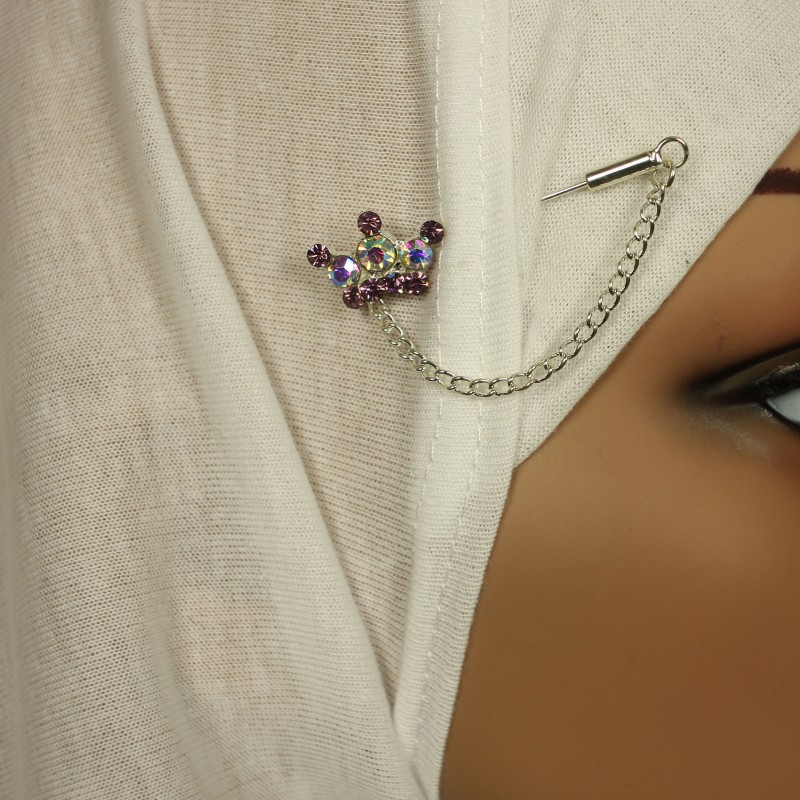 Princess Purple Hijab Pin