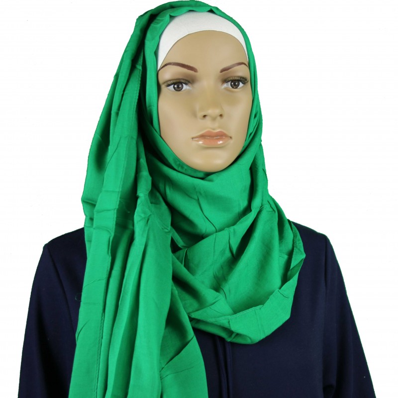 Green Pure Cotton Regular Hijab