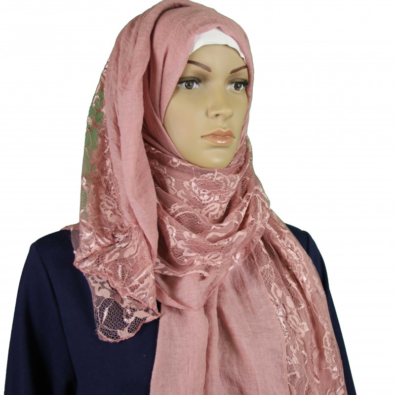 Rhubarb Extra Lace Hijab