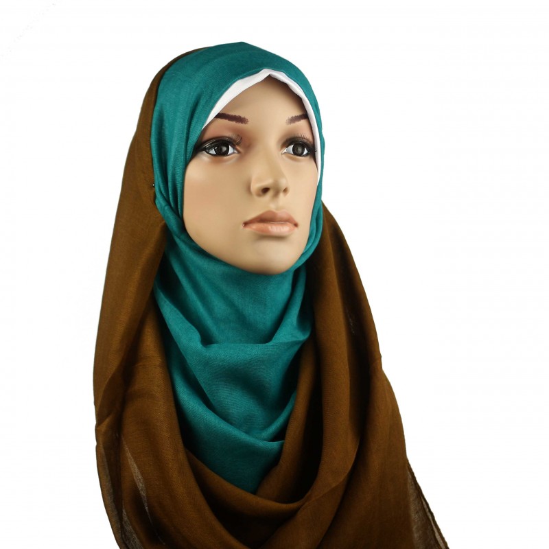 Two Tone Teal & Brown