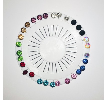 Mix Colours Crystal Hijab Pins Clearance