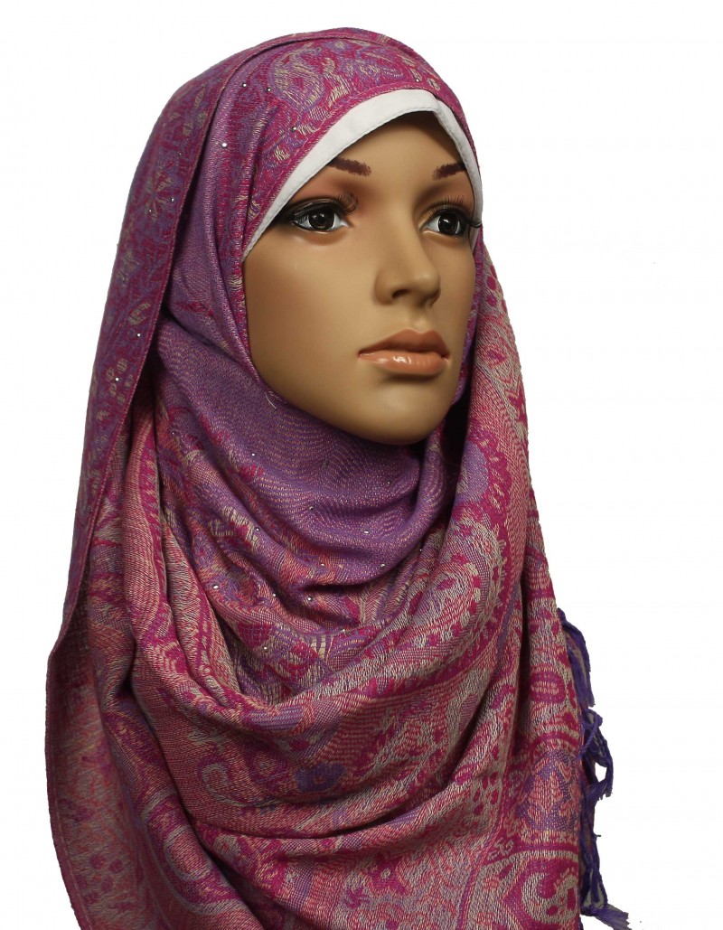Pashmina Diamante Purple