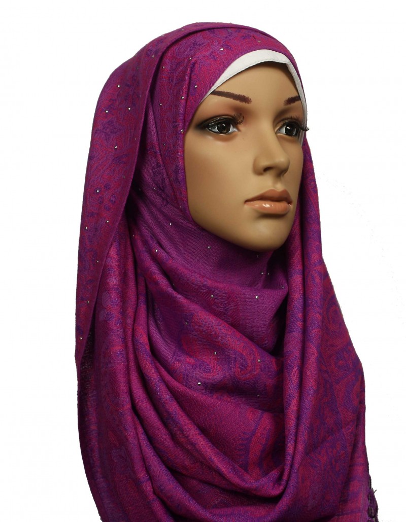 Pashmina Diamante Magenta