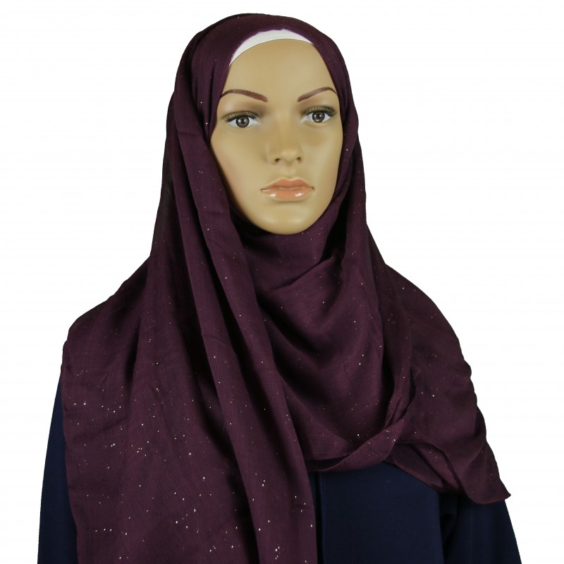 Deep Purple Glitter Hijab