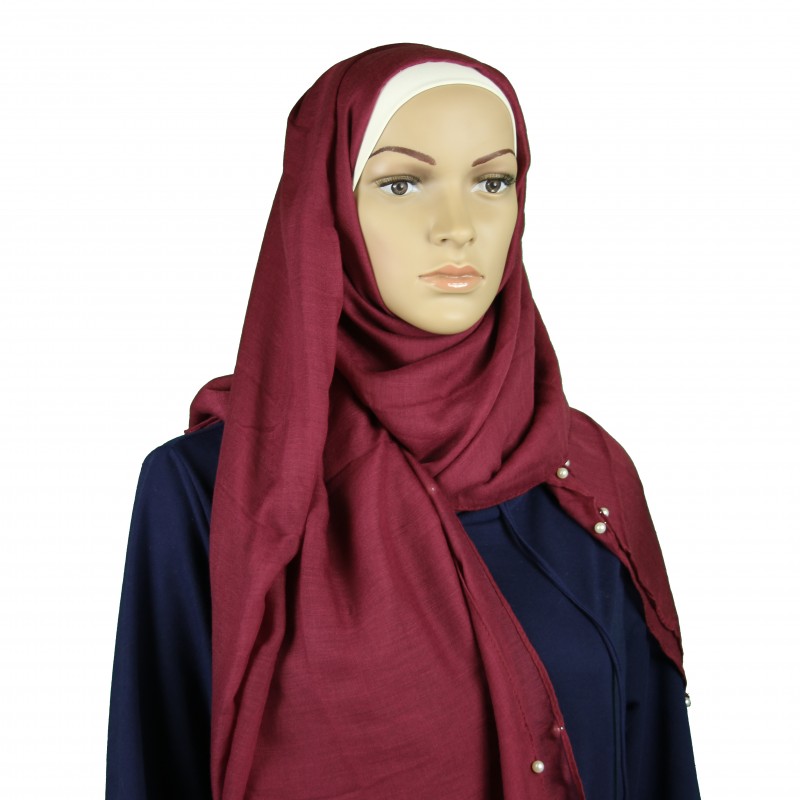 Scarlett All Edge Pearl Hijab