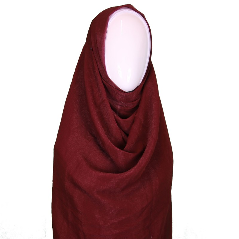 Burgundy Sheen Silk Hijab