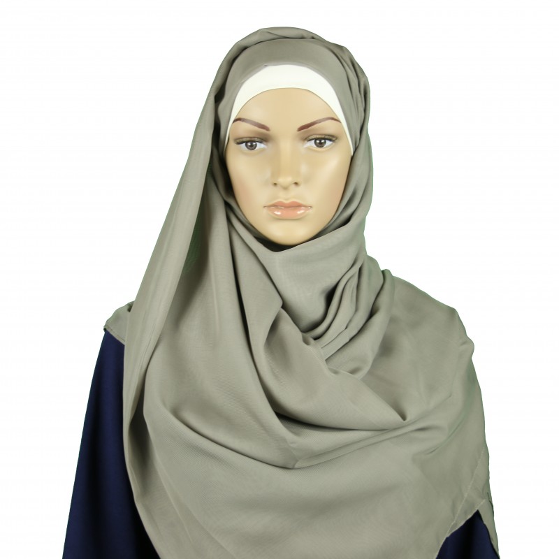 Gunmetal Grey Chiffon Extra Maxi