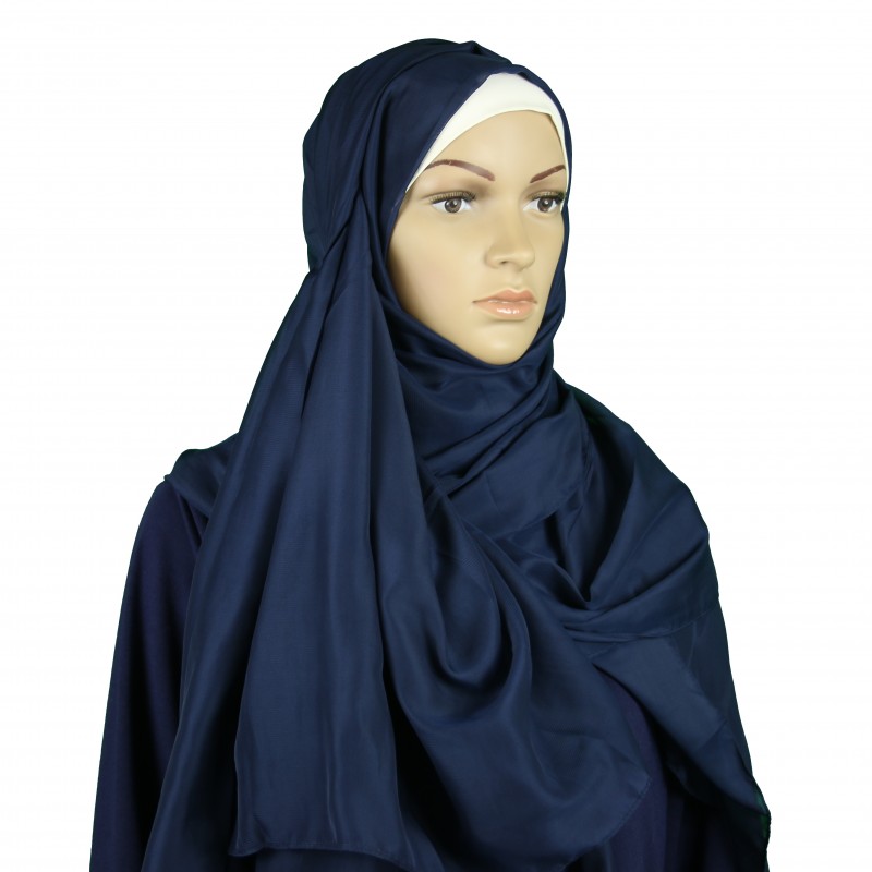 Dark Blue Chiffon Extra Maxi