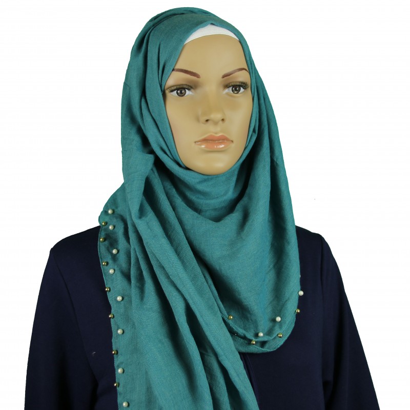 Teal Pearl Mix Hijab