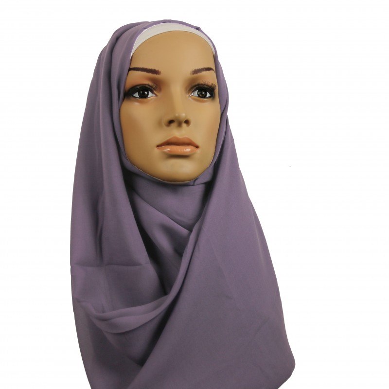 Dusty Lilac Chiffon Extra Maxi