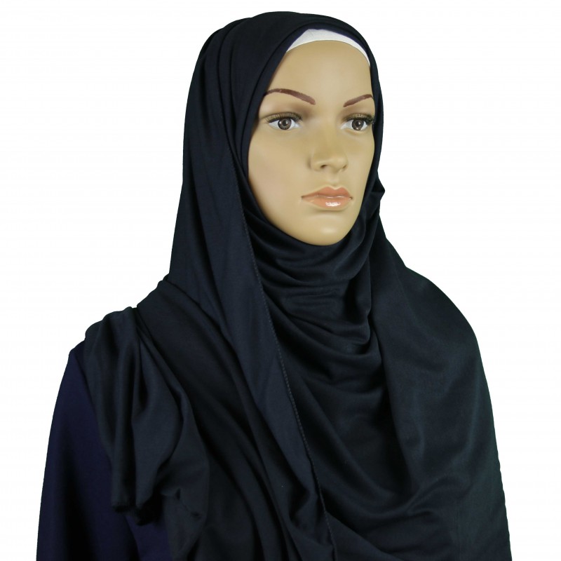 Navy Cotton Maxi Jersey