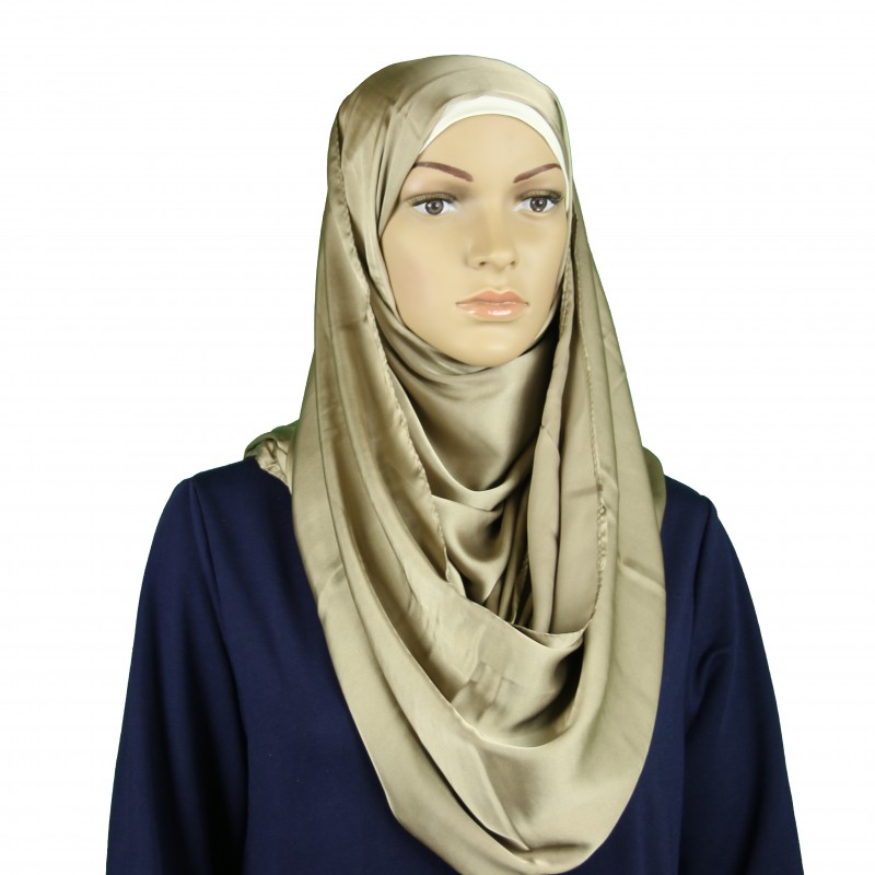 Steel Satin Silk Maxi Hijab