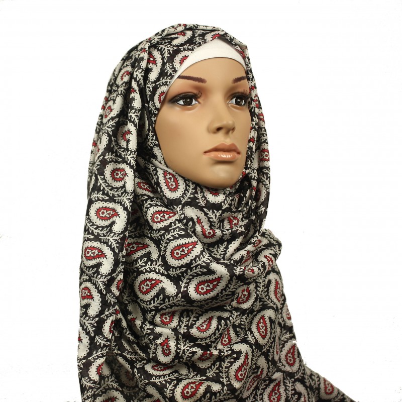 Cotton Paisley Black