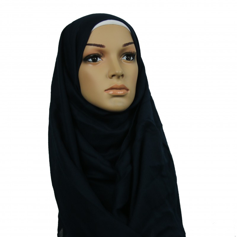 Navy Blue Cotton Hijab