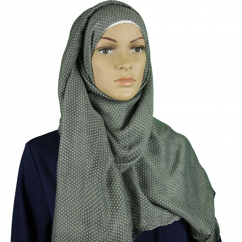 Grey Dotty Hijab