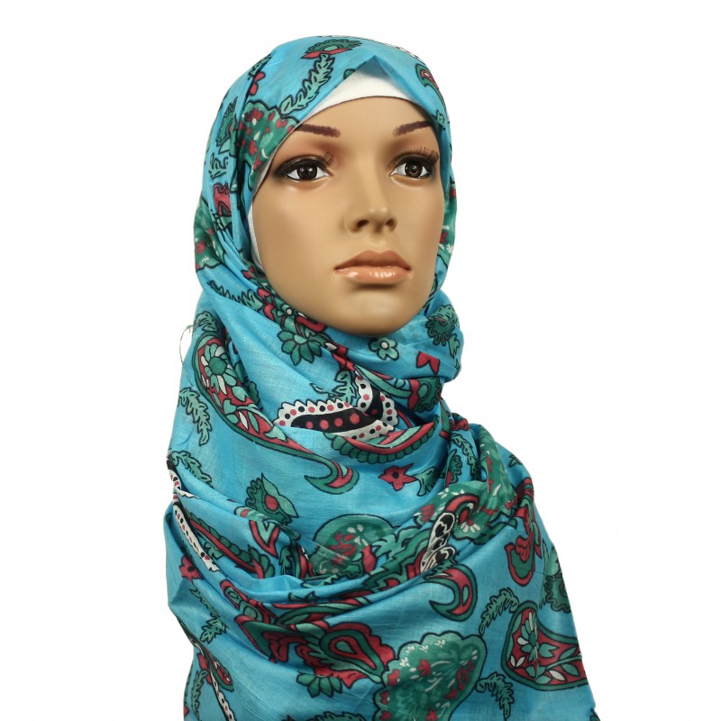 Cotton Mex Paisley Ocean