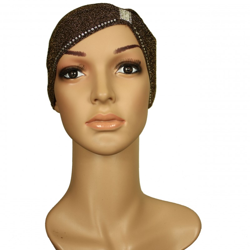 Brown Pinched Shimmery Cap