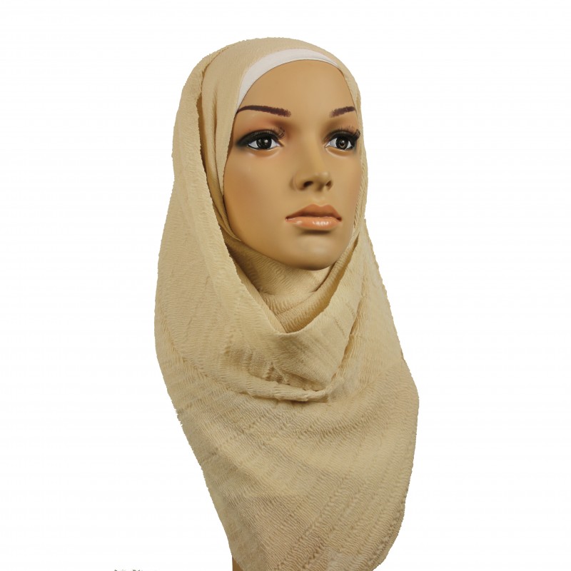 Beige Textured Crinkle