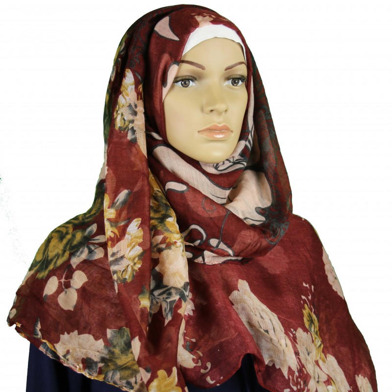 Maroon Floral Gardenia 