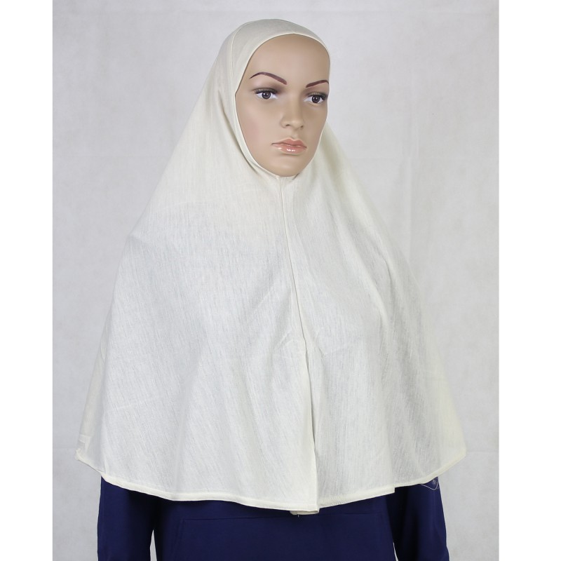 Cream Medium Khimar - One Piece