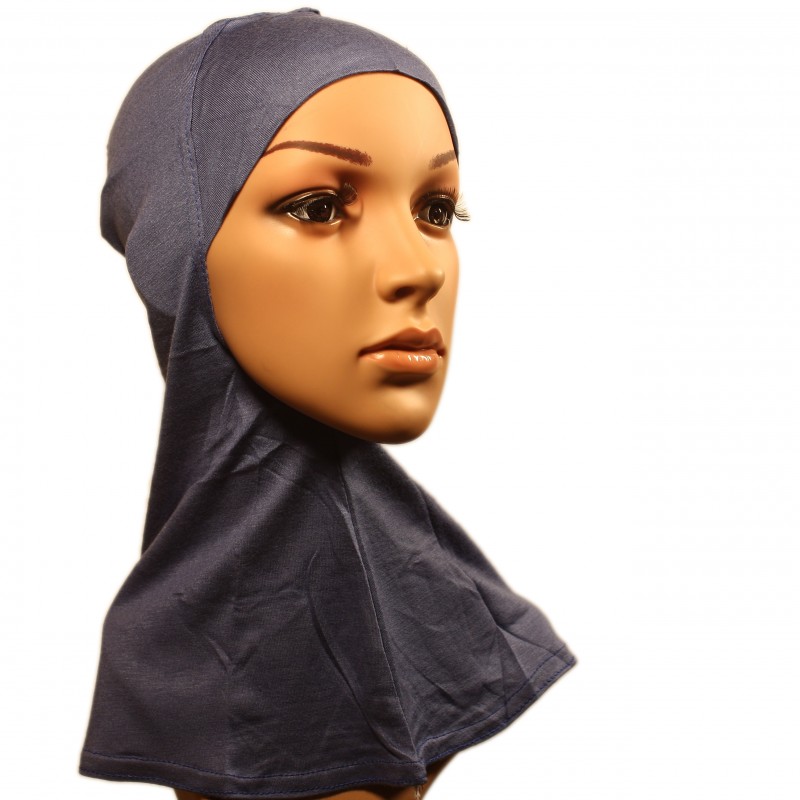 Gunmetal Blue Hijab Full Underscarf